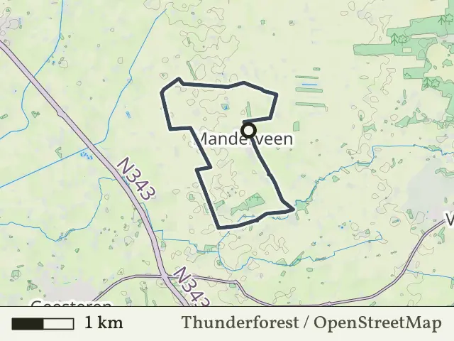 Groene route vanaf Manderveen, Geesteren