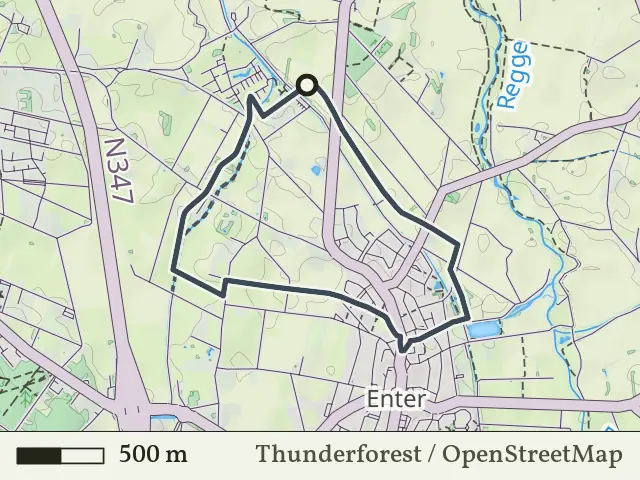 Paarse route vanaf Elsgraven, Enter