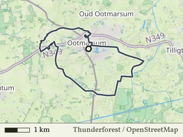 Blauwe route vanaf Ootmarsum, Ootmarsum