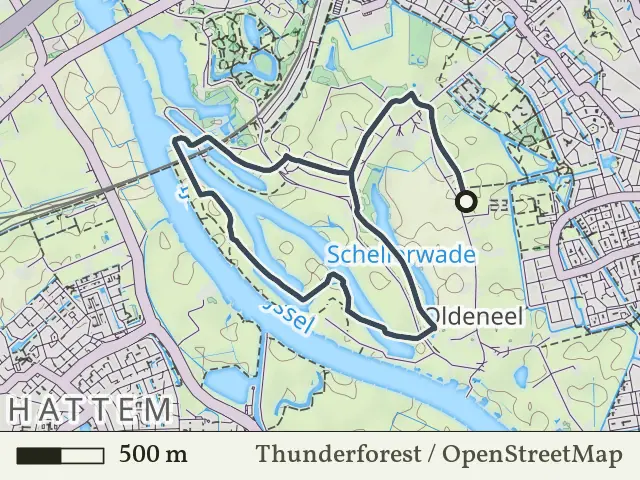 Groene route vanaf Oldeneel, Zwolle