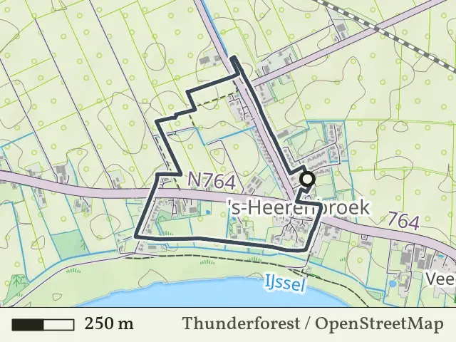 Blauwe route vanaf 's Heerenbroek, IJsseldelta