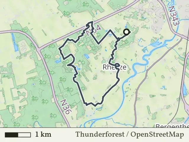 Gele route vanaf Rheezerbelten, Hardenberg Oost