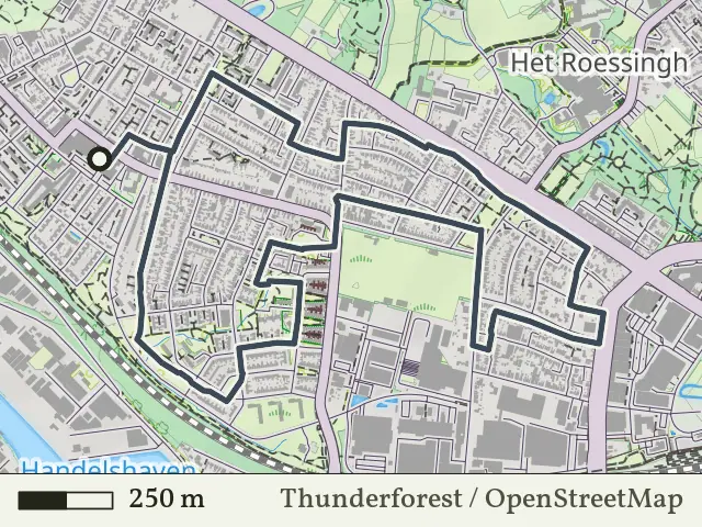 Paarse route vanaf Twekkelerveld, Enschede