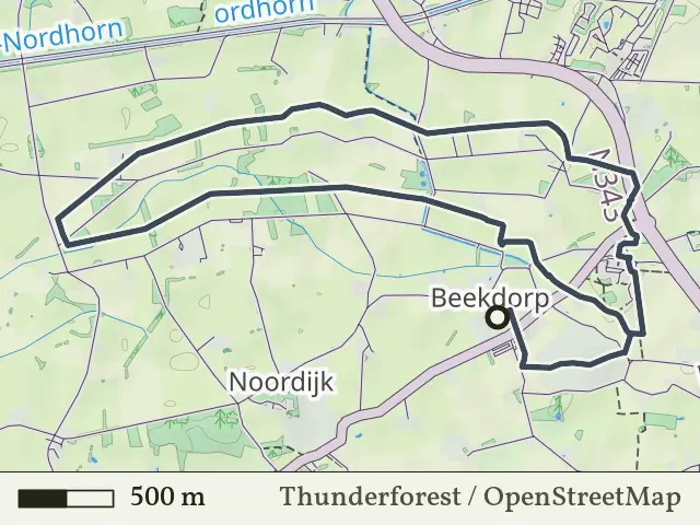 Paarse route vanaf Beekdorp, Weerselo