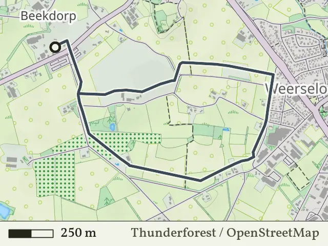 Rode route vanaf Beekdorp, Weerselo