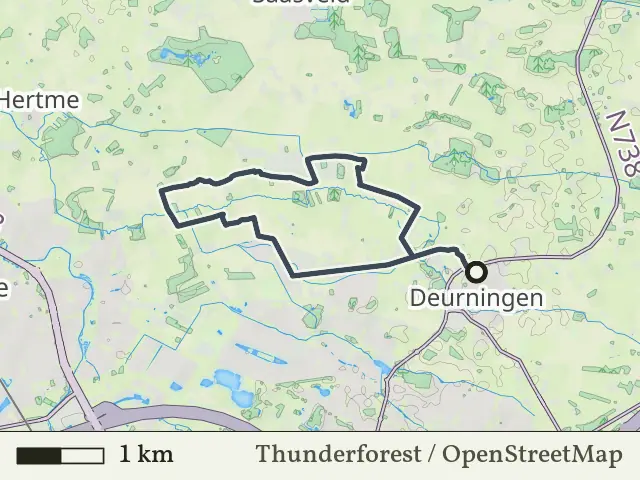 Blauwe route vanaf Deurningen, Saasveld