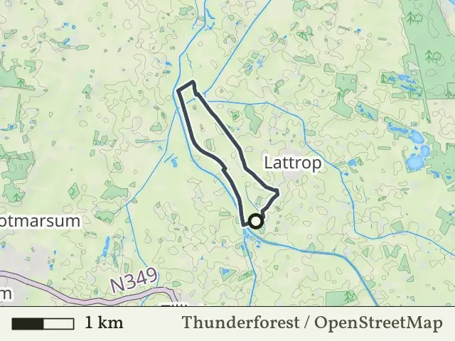 Groene route vanaf Sterrenwacht, Lattrop