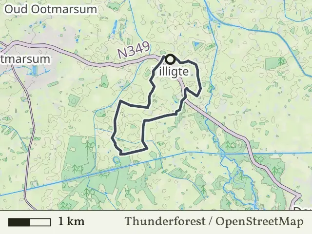 Blauwe route vanaf Tilligte, Denekamp