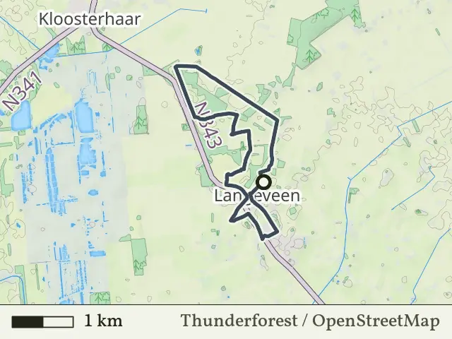 Paarse route vanaf Langeveen, Geesteren