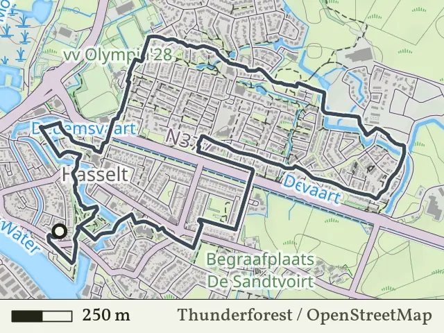 Groene route vanaf Hasselt, IJsseldelta