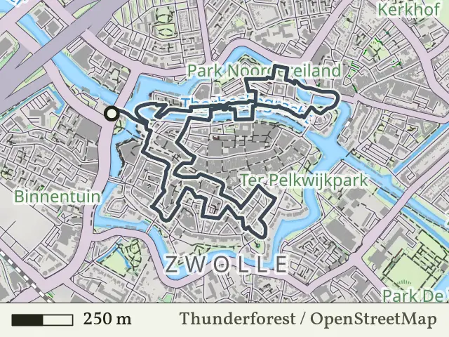 Rode route vanaf Zwolle, IJsseldelta