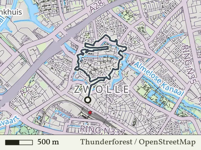Groene route vanaf Zwolle-Station, Zwolle