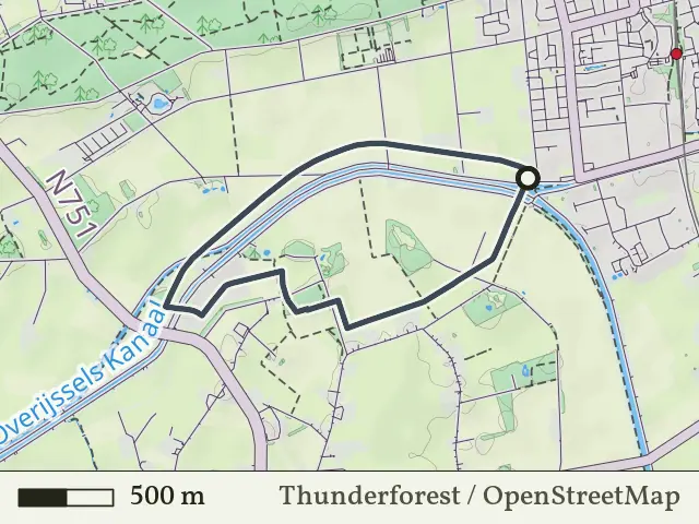 Oranje route vanaf Linderflier, Vroomshoop
