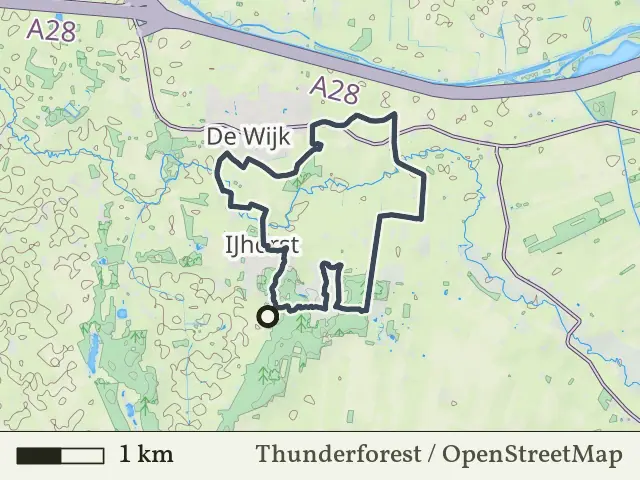 Groene route vanaf Witte Bergen, IJhorst
