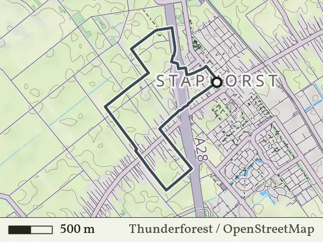 Paarse route vanaf Staphorst, Reestdal