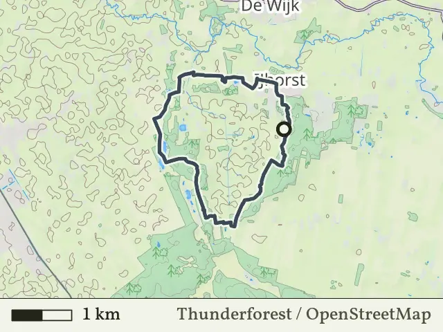 Gele route vanaf Witte Bergen, IJhorst