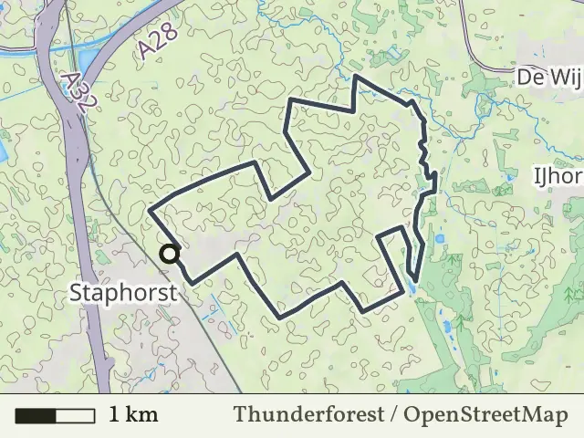 Blauwe route vanaf Spoorzicht, Staphorst