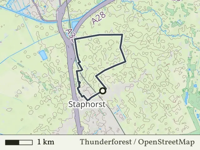 Groene route vanaf Spoorzicht, Staphorst