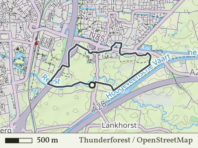 Rode route vanaf Reeststouwe, Staphorst