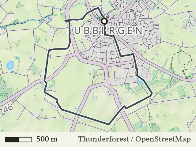 Paarse route vanaf Tubbergen, Geesteren