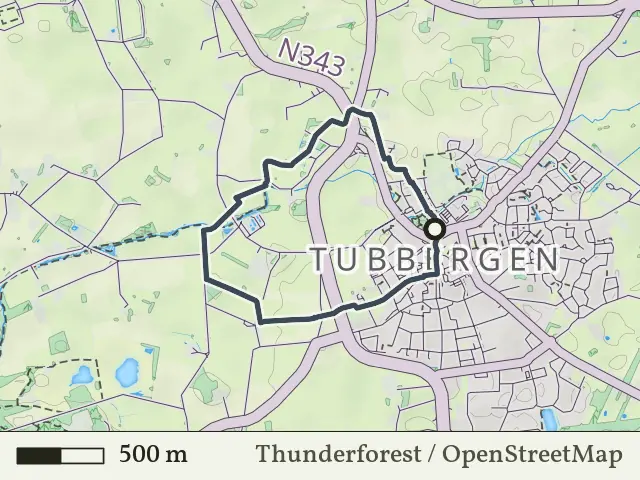 Rode route vanaf Tubbergen, Geesteren