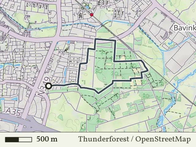 Paarse route vanaf Nijrees, Almelo