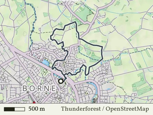 Blauwe route vanaf Oud-Borne, Borne
