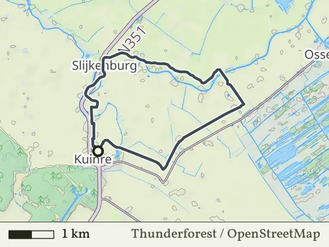 Paarse route vanaf Kuinre, Weerribben-Wieden