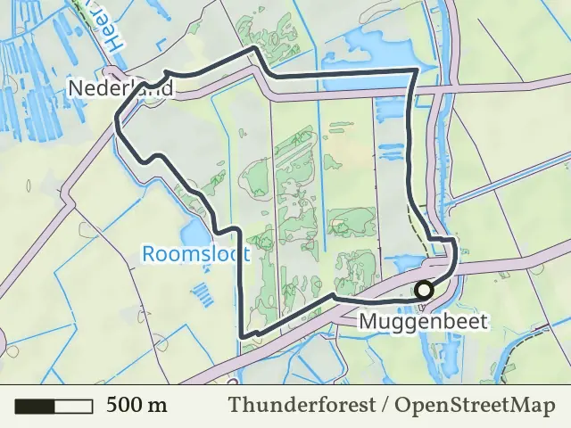 Blauwe route vanaf Muggenbeet, Weerribben-Wieden