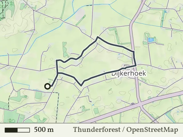 Gele route vanaf Plompmars, Okkenbroek