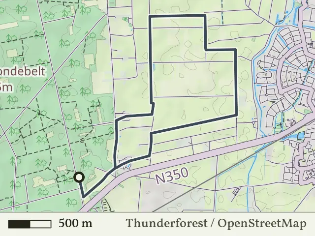 Rode route vanaf Sprokkelweg, Holten