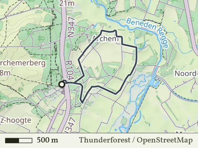 Rode route vanaf Lemeleresch, Lemele