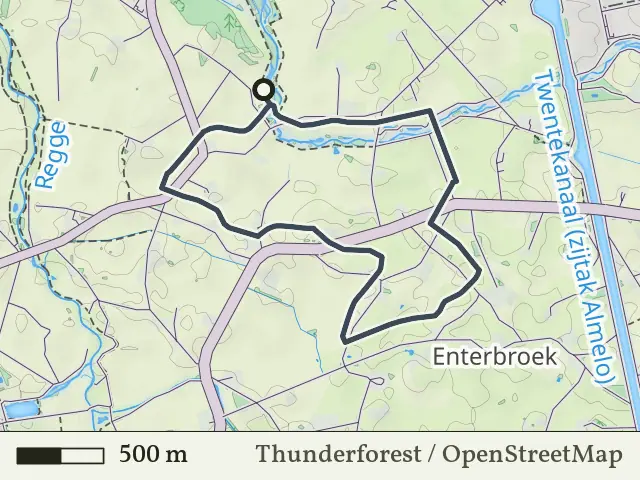 Paarse route vanaf Mokkelengoor, Enter