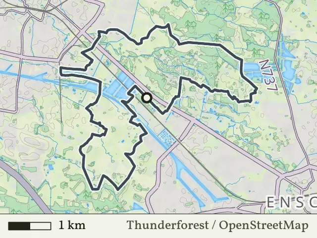 Gele route vanaf Kristalbad, Enschede