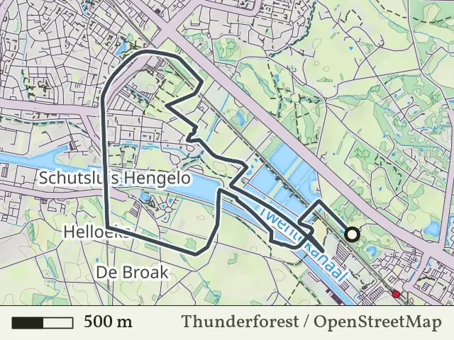 Groene route vanaf Kristalbad, Enschede