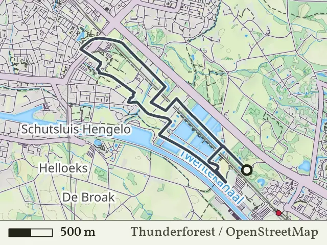 Paarse route vanaf Kristalbad, Enschede