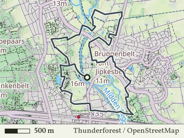 Blauwe route vanaf Wilgenweard, Nijverdal