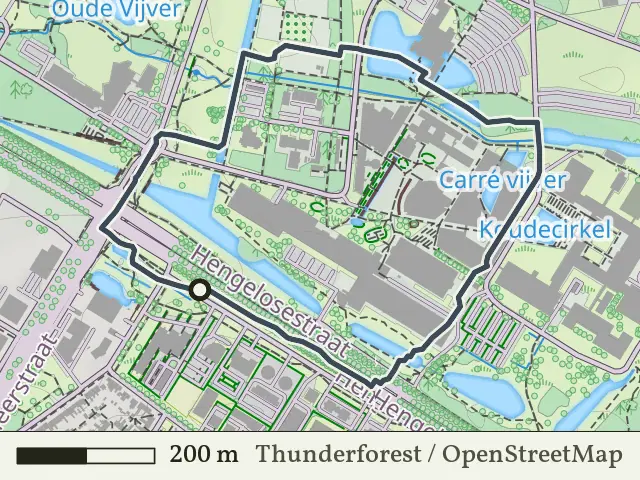 Blauwe route vanaf Ondernemingshuis, Enschede