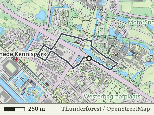 Gele route vanaf Ondernemingshuis, Enschede