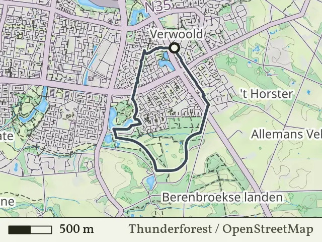Groene route vanaf Stroinkslanden, Enschede