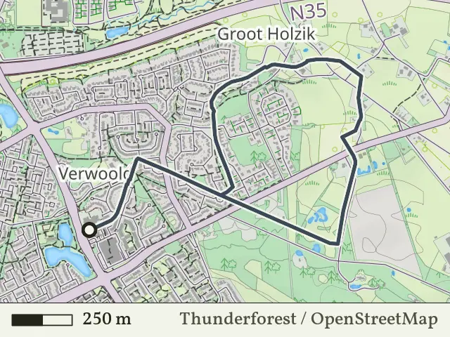 Oranje route vanaf Stroinkslanden, Enschede