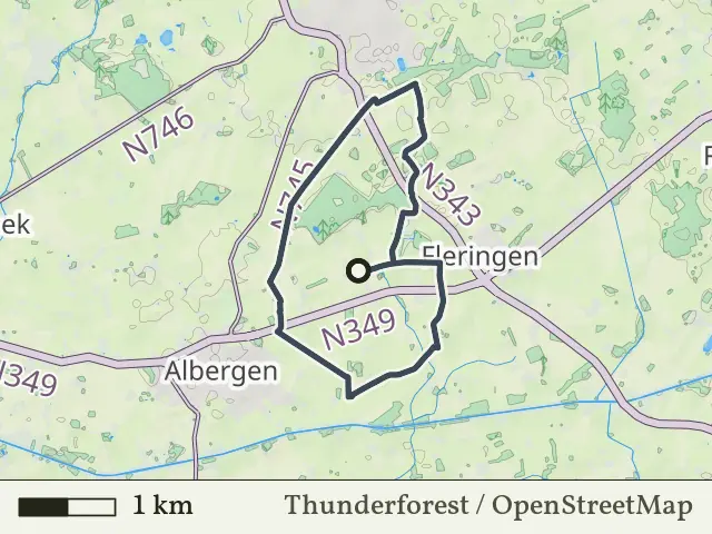 Rode route vanaf Fleringerveld, Fleringen