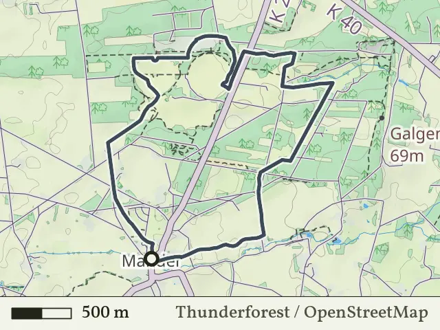 Gele route vanaf Mander, Vasse