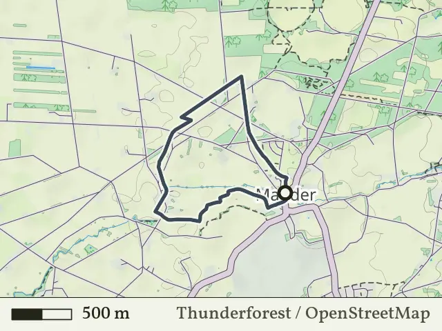Rode route vanaf Mander, Vasse