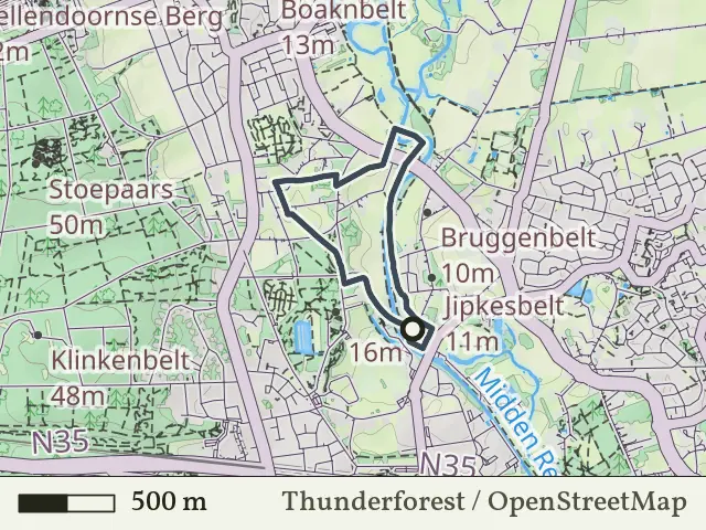 Gele route vanaf Wilgenweard, Nijverdal