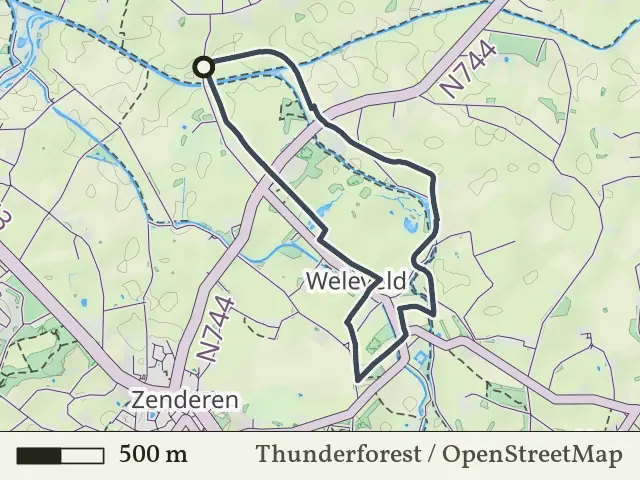 Groene route vanaf Loolee, Zenderen