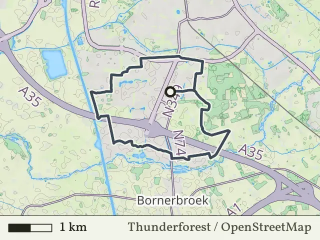 Oranje route vanaf Nijrees, Almelo