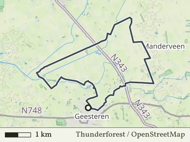 Rode route vanaf Geesteren, Geesteren