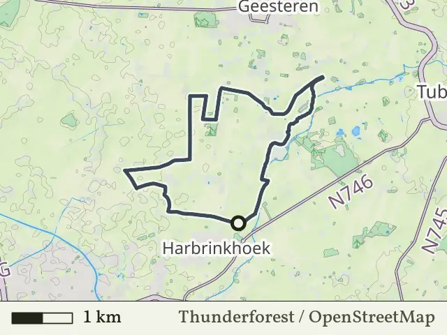 Gele route vanaf Harbrinkhoek, Harbrinkshoek