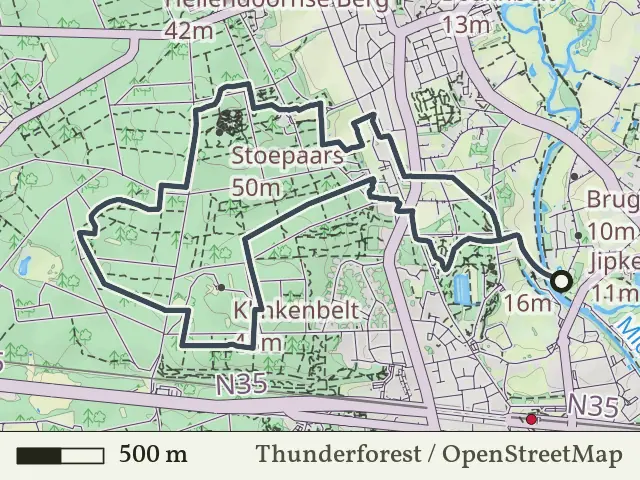 Rode route vanaf Wilgenweard, Nijverdal
